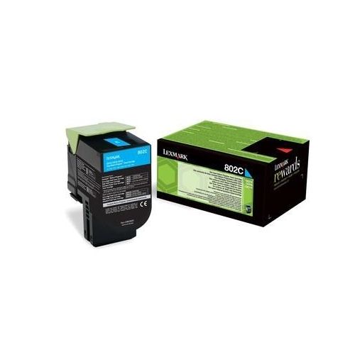 Original Lexmark CX 410 e (80C20C0 / 802C) Toner Cyan