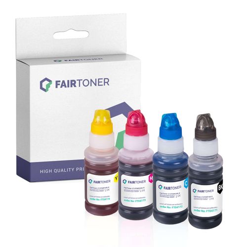 4er Multipack Set kompatibel für Epson Ecotank ET-4700 Unlimited (104) Tintentanks
