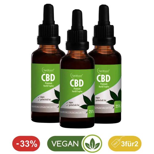 Angebot* 3 x 25% CBD Öl 10ml