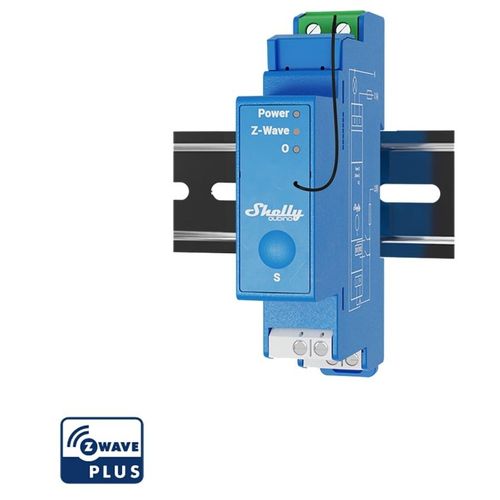 SHELLY Relais Wave Pro 1, Hutschiene, blau