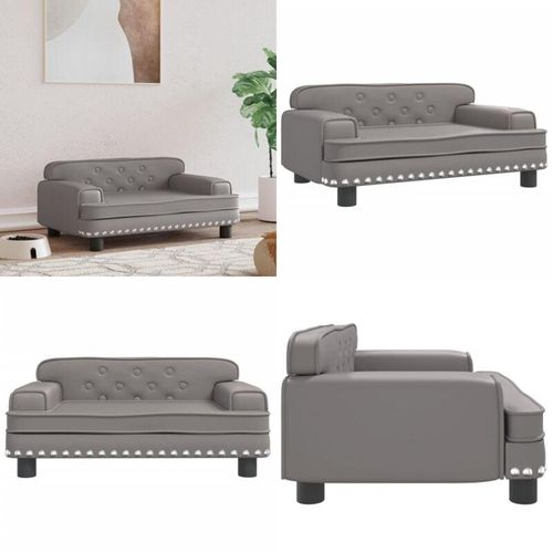 Hundebett Grau 70x45x30 cm Kunstleder - Hundebett - Hundebetten - Home & Living - Grau