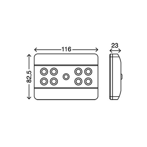 LED-Unterbauleuchte Lero mit Sensor, 8-flammig