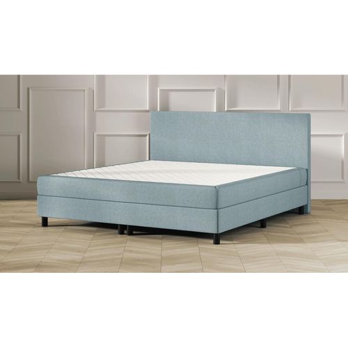 Emma Essential Boxspringbett - blau - 180x200 cm - schwarze Füße