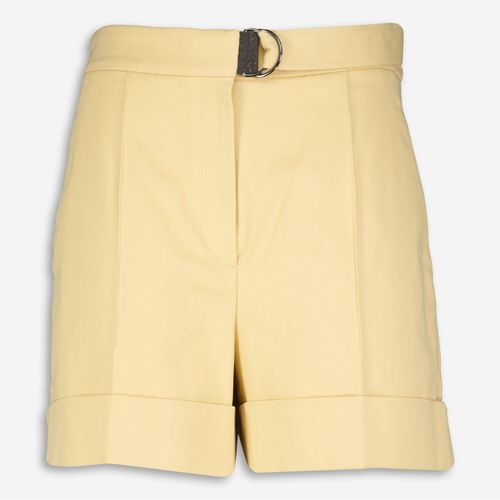 Gelbe Shorts mit integriertem Gürtel