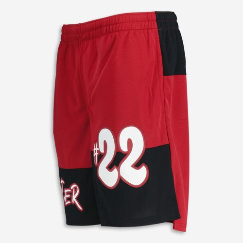 Rot-schwarze Jimmy Butler Jersey-Shorts aus Mesh