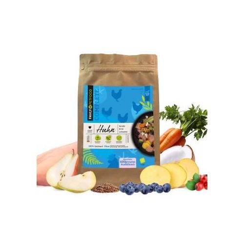 FAVLY Petfood Trockenfutter Huhn mit Karotte, Birne & Leinsamen (adult) 3 kg