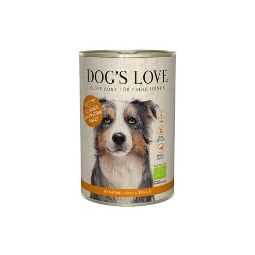 DOG'S LOVE BIO 6x400g Pute mit Amaranth & Kürbis