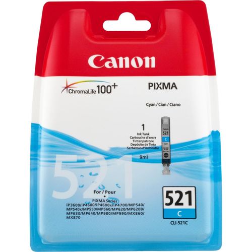 Original Canon Pixma MP 640 R (2934B001 / CLI-521C) Druckerpatrone Cyan