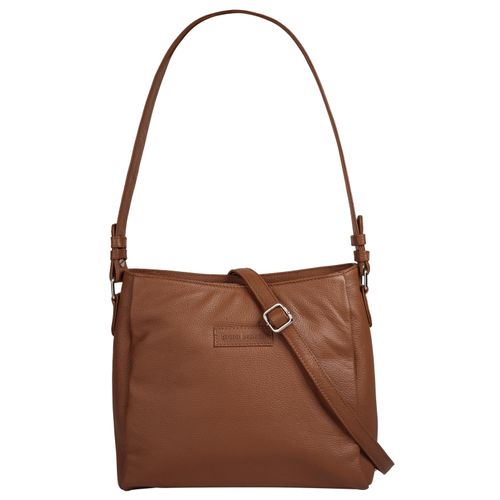 Shopper BRUNO BANANI Gr. B/H/T: 27cm x 25cm x 10cm onesize, braun Damen Taschen echt Leder