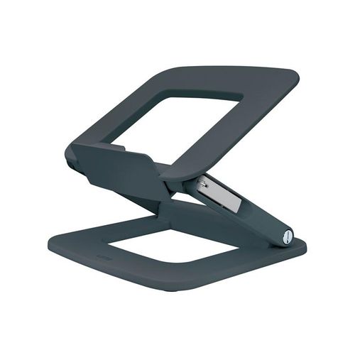 Leitz Ergo Verstellbarer Multi-Winkel Laptopständer, 80% recycelter Kunststoff, dunkelgrau