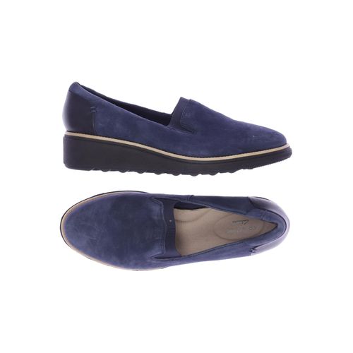 Clarks Damen Halbschuh, blau, Gr. 41