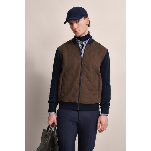 Strickjacke BUGATTI Gr. XXL, blau (marine) Herren Strickjacken aus 100 % Baumwolle