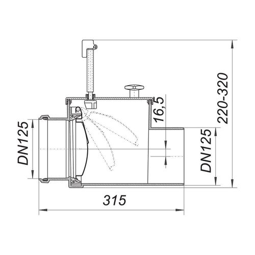 Dallmer Rückstauverschluss Stausafe H DN 125 661180