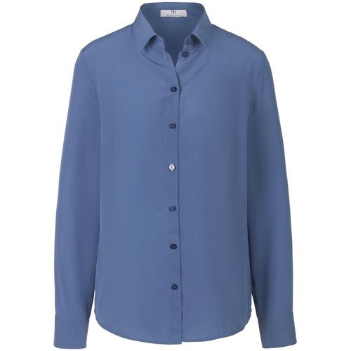 Bluse aus 100% Seide Peter Hahn Seidenreich blau