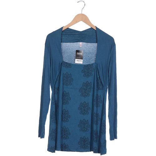 sheego Damen Langarmshirt, blau, Gr. 44