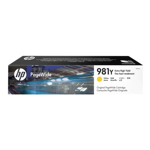 Original HP PageWide Enterprise Color 556 dn (L0R15A / 981Y) Druckerpatrone Gelb