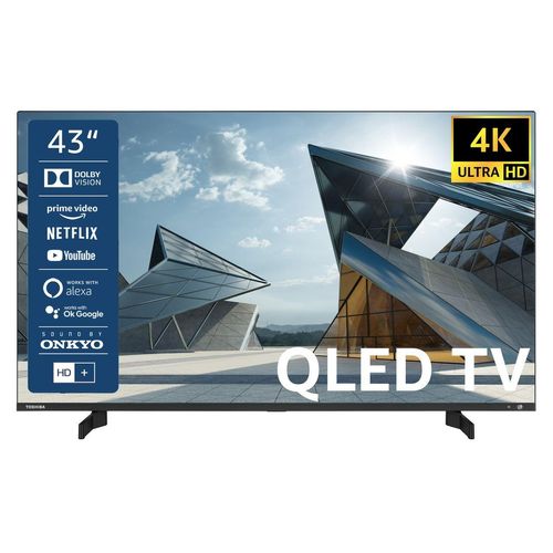 Toshiba 43QL5D63DAY 43 Zoll QLED Fernseher/Smart TV (4K Ultra HD, HDR uvm.) - Inkl. 6 Monate HD+