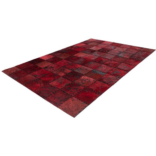 Teppich ARTE ESPINA "Voila 100" Teppiche Gr. B: 200cm, 5mm, L: 290cm, rot handgenähter Flachflor-Teppich im Patchwork-Design.