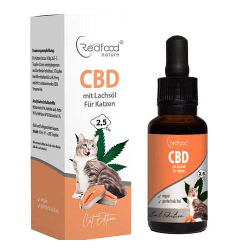 CBD Öl für Katzen mit Lachsöl 2,5% - 10ml