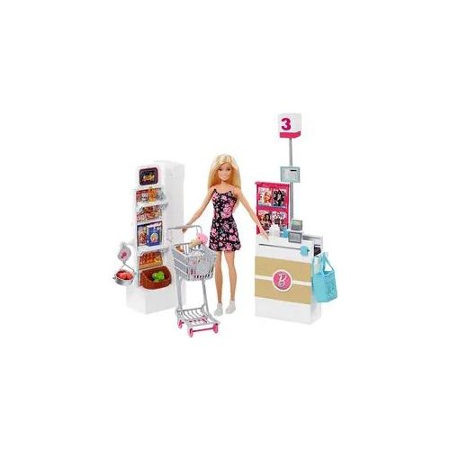 BARBIE Supermarkt und Puppe Spielset Mehrfarbig