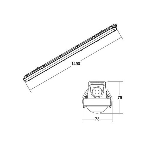 BRUMBERG Humid One Feuchtraumleuchte, 28 W, 149 cm