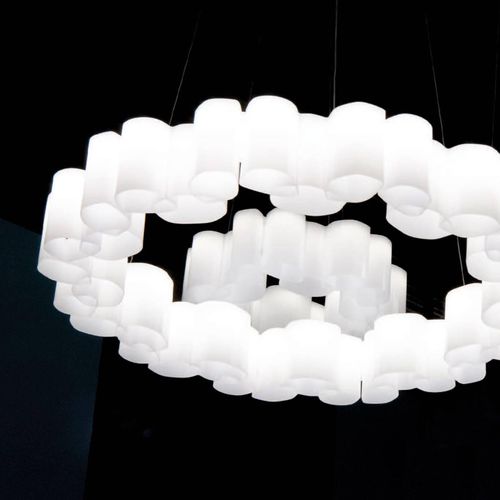 LED-Pendelleuchte Honey, dimmbar, rund, 58 cm