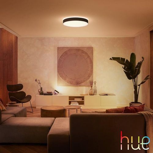 PHILIPS Hue Enrave LED Deckenleuchte mit Dimmer, 8718696176481,