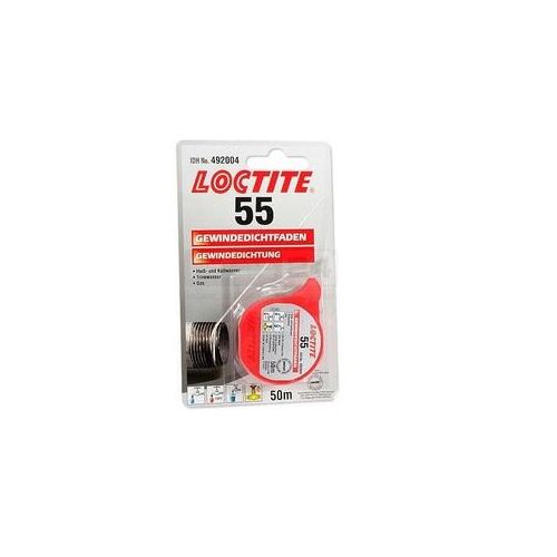 LOCTITE Gewindedichtfaden 55 - bis Gewinde 4'' - DVGW-Zulassung - Spender 50 m ** 1m/0,16 EUR