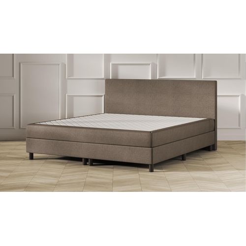 Emma One Boxspringbett - sand - 160x200 cm - braune Füße