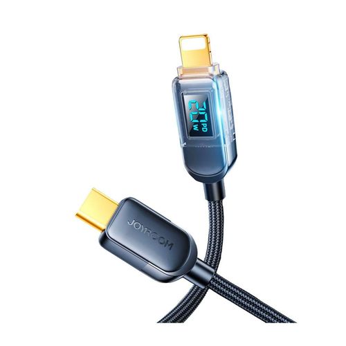 USB C - iPhone 20W Kabel mit Ladeleistungsanzeige 1,2 m schwarz (S-CL020A4)