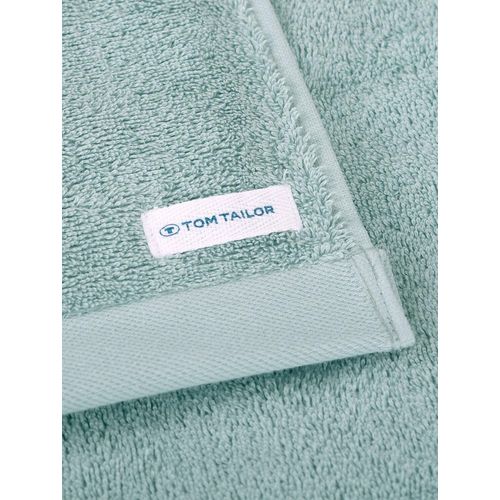 TOM TAILOR Unisex Frottier Badetuch, 80x200 cm, grün, Uni, Gr. 80X200