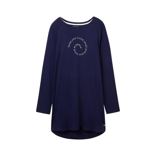 TOM TAILOR Damen Nachthemd mit Print, blau, Print, Gr. L/40
