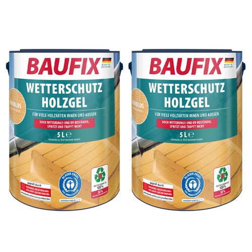 Wetterschutz-Holzgel Farblos 2er-Set