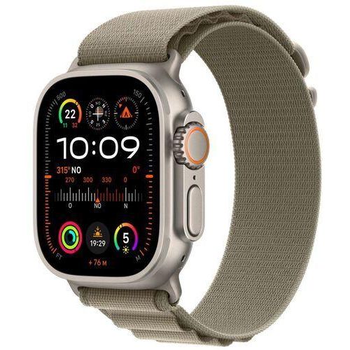 Apple Watch Ultra 2 (2023) | GPS + Cellular | silber | Alpine Loop Oliv Medium