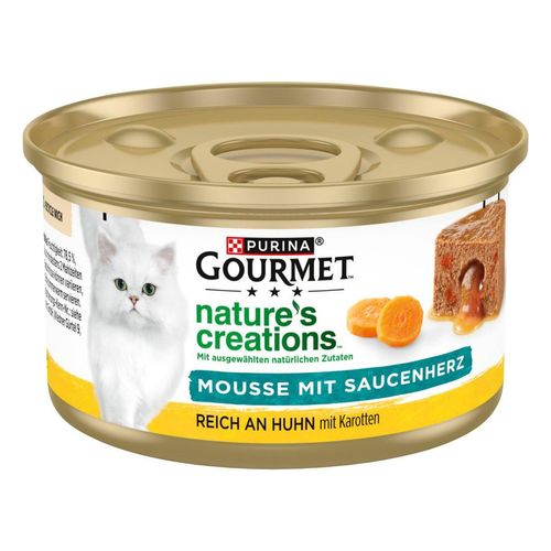 GOURMET Natures Creations Mousse mit Saucenherz Huhn 12x85g