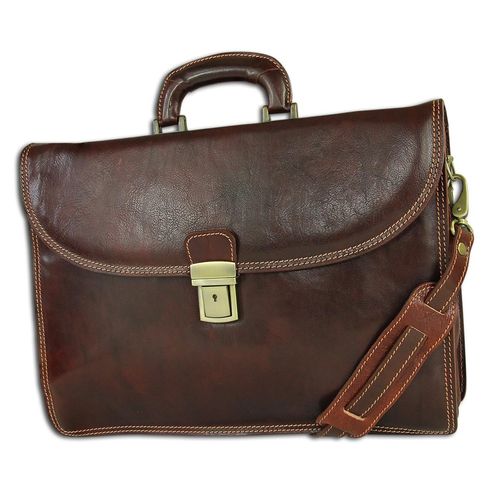 Toscanto Handbags Aktentasche, Businesstasche, braun Leder OTT151AN