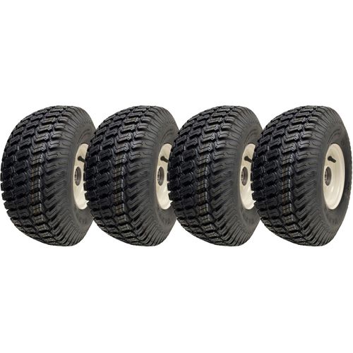 15x6.00-6 Rasenmäher-Räder Reifen auf Felgen 25mm Lager (4er Set)