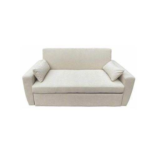 Beigefarbenes 2-Sitzer-Cord-Couch-Sofa matt - Beige