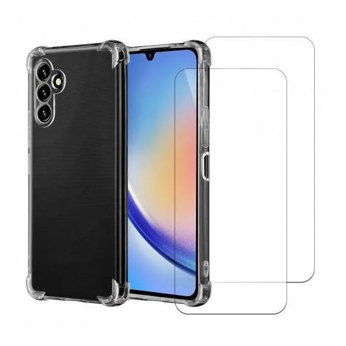 Hülle Galaxy A34 und 2 schutzfolien - TPU - Transparent