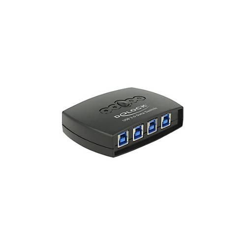 Delock USB 3.0 Sharing Switch 4 - 1 - USB-Umschalter für die gemeinsame Nutzung von Peripheriegeräten - 4 Anschlüsse
