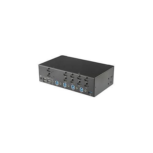 StarTech.com KVM Switch HDMI 4 Port - 4K 30 Hz - KVM Extender für HDMI - KVM HDMI Umschalter - KVM-/Audio-/USB-Switch - 4 Anschlüsse - an Rack montierbar