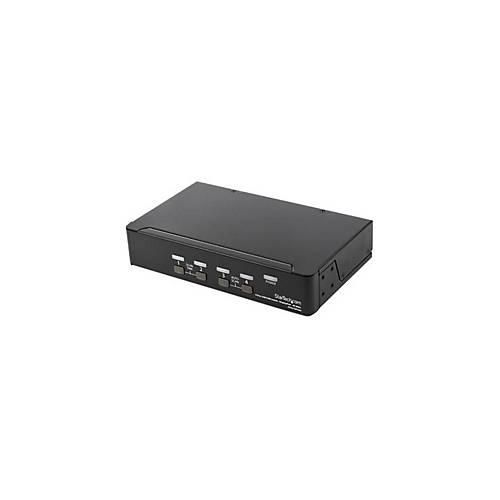 StarTech.com 4 Port DisplayPort KVM Switch - DisplayPort 1.2 KVM - 4K 60Hz - DisplayPort Switch - DisplayPort Umschaltbox - USB KVM Switch - KVM-/Audio-Switch - 4 Anschlüsse