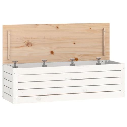 Prolenta Premium - Truhe Weiß 109x36,5x33 cm Massivholz Kiefer