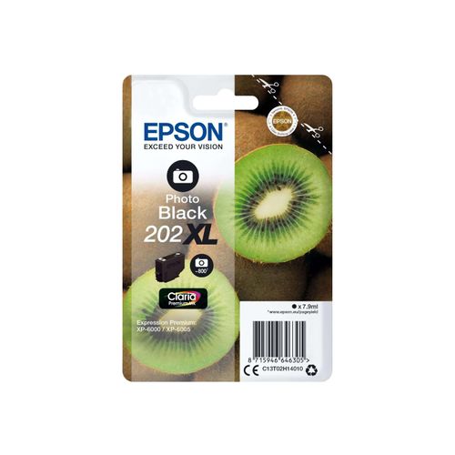 Original Epson 202XL (C13T02H14010) Druckerpatrone Foto Schwarz