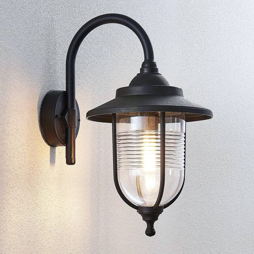 Außenwandlampe Naisha, Diffusor mit Rillen