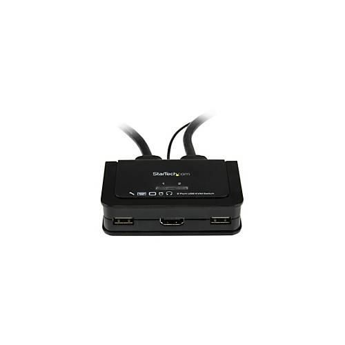 StarTech.com 2 Port USB HDMI KVM Switch mit Audio und Fernschalter - Desktop Umschalter USB Powered - 1920x1200 - KVM-/Audio-Switch - 2 Anschlüsse