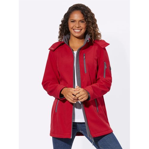 Softshelljacke CASUAL LOOKS, Damen, Gr. 18, lila (erdbeere), 94% Polyester, 6% Elasthan, unifarben, Langarm, Jacken