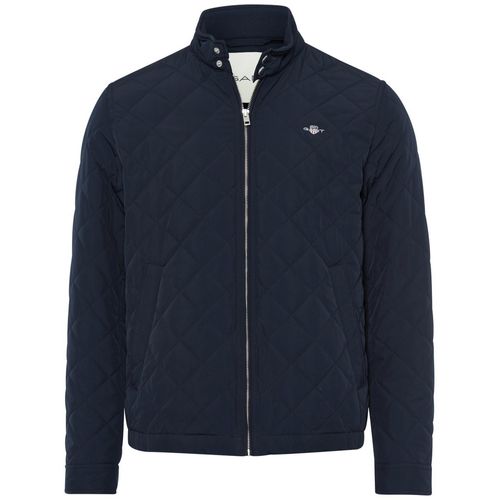 Doorgestikte blouson microvezel GANT blauw