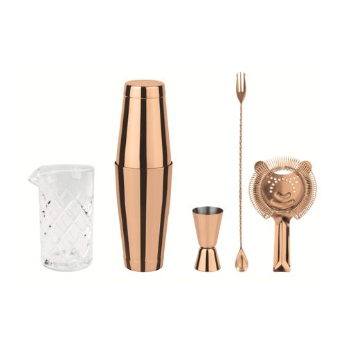 Cocktail Shaker »Paderno Bar Set Crystal 5tlg. kupfer«
