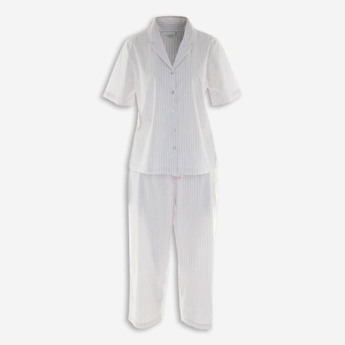 Rosa-weiß gestreiftes Pyjamaset